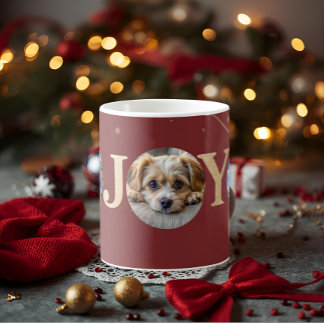 Mug cute personalized holiday dog pet photos