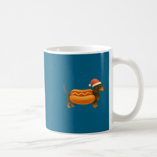 Mug Cute Petite Christmas Funny Hot Dog Dachshund  (Droite)