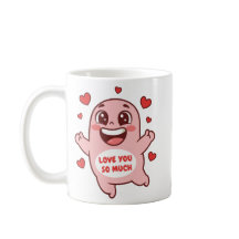 Cute Pink Monster Love You So Much Art