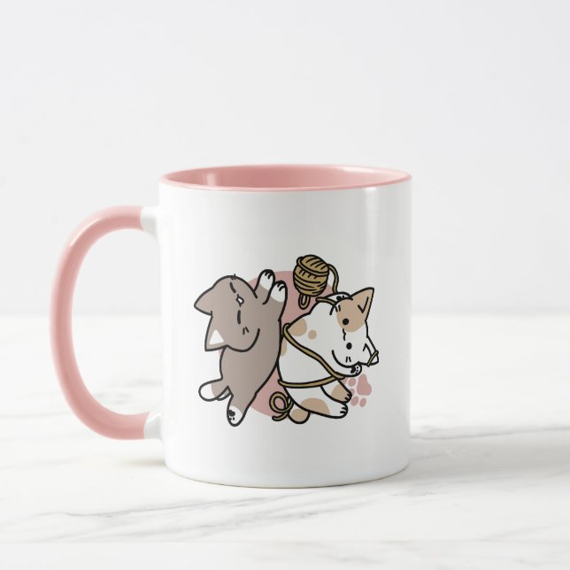Mug Cute Playful Cats Design – Fun Paws and Play Art (Gauche)