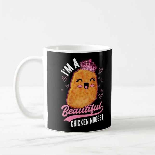 Mug Cute poulet nugget fille en pied Queen (Gauche)