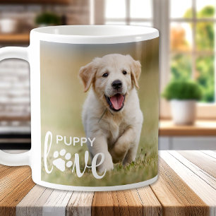 Mug Cute Puppy Love Photo personnalisée Amoureux des 