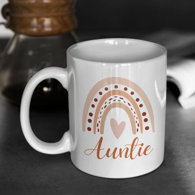 Mug Cute Rainbow Boho Heart Auntie Cute (Créateur téléchargé)