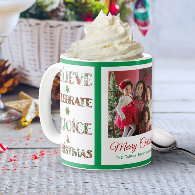 Mug Cute Red Green Christmas Pattern (Créateur téléchargé)