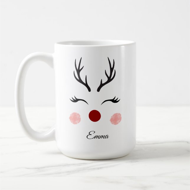 Mug Cute Reindeer Christmas  (Gauche)