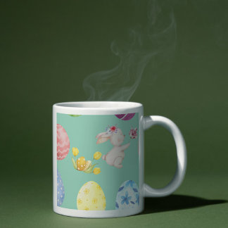 Mug Cute Sage Green Watercolor Easter Bunny