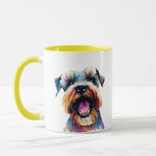 Mug Cute Schnauzer - Conception colorée de chien
