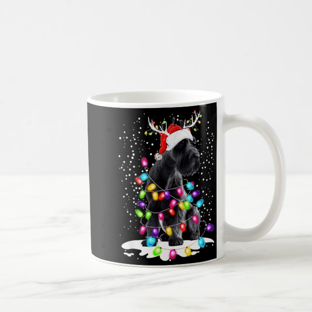 Mug Cute Schnauzer With Christmas Lights  (Droite)
