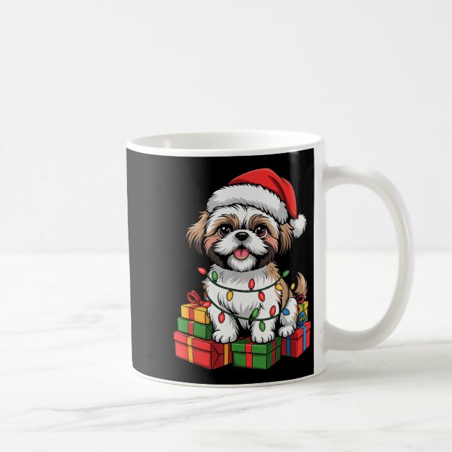 Mug Cute Shih Tzu Santa Hat Christmas Xmas Dog Lovers  (Droite)