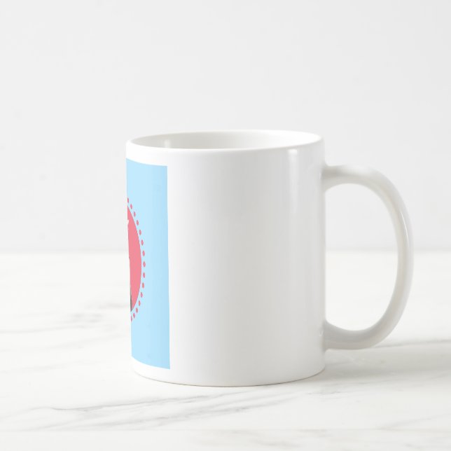 Mug Cute Siberian Husky Joyeux Points rouges bleus d'a (Droite)
