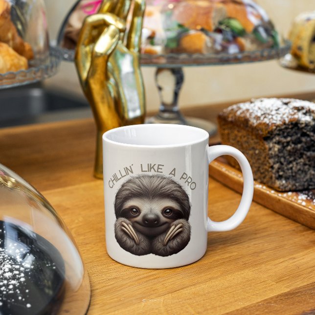 Mug Cute Sloth Chillin comme un Pro (Créateur téléchargé)