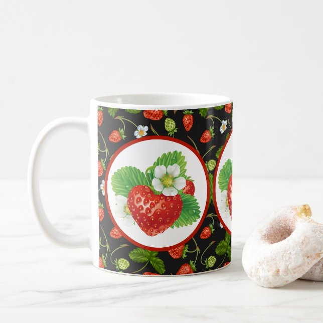 Mug cute strawberry lovers kitver (Avec donut)