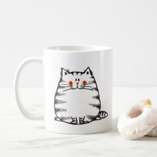 Mug Cute Tabby Cat - Kawaii kitty pour amoureux de les