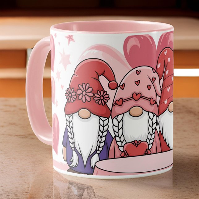Mug Cute tendance rose Gnome Love Valentine's Classic (Créateur téléchargé)