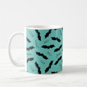Mug Cute Turquoise chauves-souris fête d'Halloween