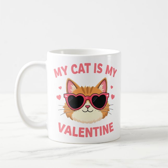 Mug Cute Tuxedo Chat Valentine's Day Amoureux des chat (Gauche)