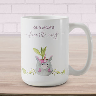 Mug Cute Unicorn Aquarelle Maman's Favorite