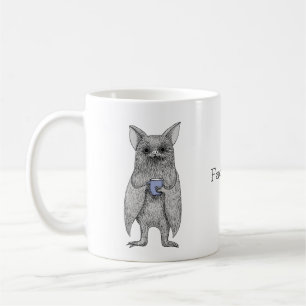 Mug Cute Vampire Bat avec café Funny nom personnalisé