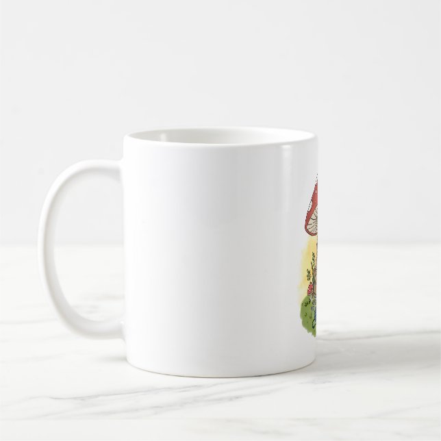 Mug Cute Whimsical Frog Knitting Illustration (Gauche)