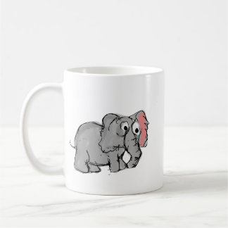 Mug Cute Whimsical Hand-Drawn Elephant Illustration