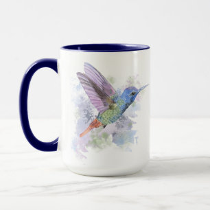 Mug Cute Whimsical Hummingbird Aquarelle Art
