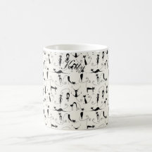 Cute Whimsical Jouer Chats Noirs Slinky