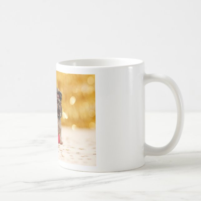 Mug Cute Yorkshire Terrier Joyeux Noël (Droite)
