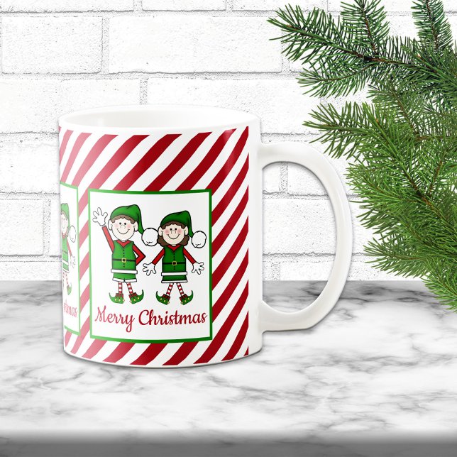 Mug Cutie Christmas Elves Joyeux Noël (Créateur téléchargé)