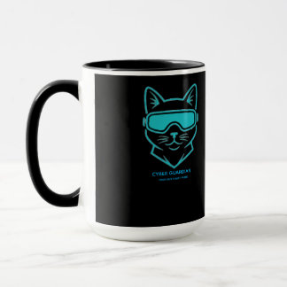 Mug Cyber Guardian Neon Cat - Passionné de cybersécuri