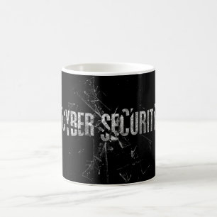 Mug Cybersécurité Cool Silver Glass Typographie modern