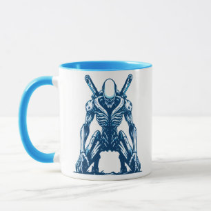 Mug Cyborg Alien Warrior - Futuristic Sci-Fi Monster