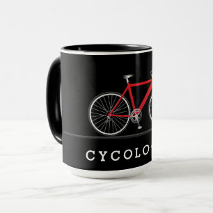 Mug Cyclisme with red bicycle