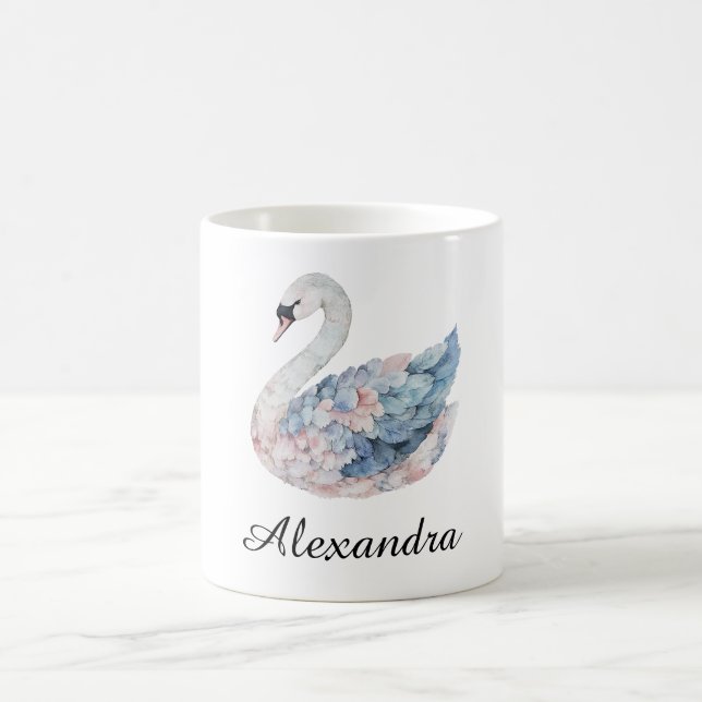 Mug Cygne rose bleu (Centre)