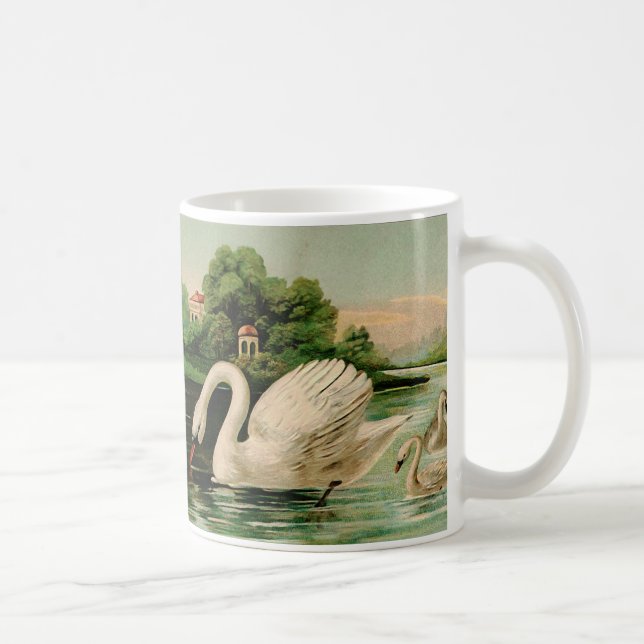 Mug Cygne vintage dans le lac (Droite)