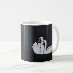 Mug Cygnes la nuit Peinture d'Alfred Fox