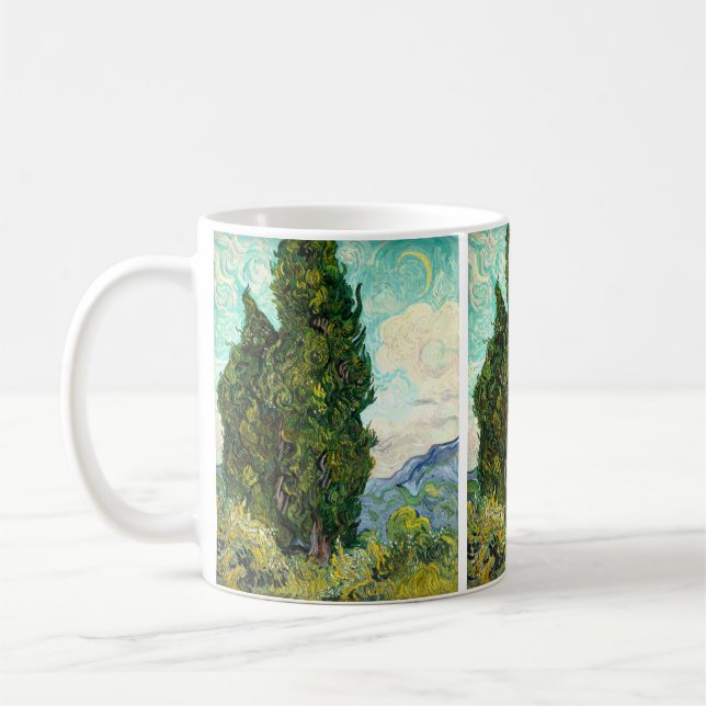 Mug Cyprès (1889) Vincent Van Gogh Landscape Art (Gauche)