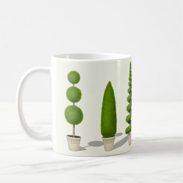 Mug Cypress Topiaries personnalisables "Grow Grow Thri (Gauche)
