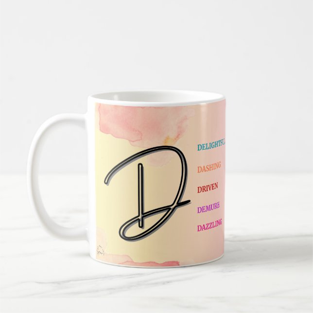 Mug "D" initial (11oz) (Gauche)