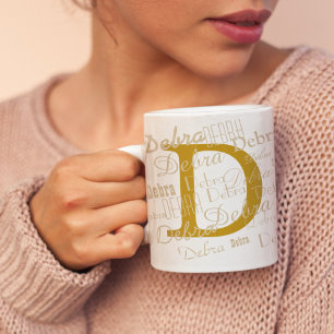 Mug D personnalisé initial