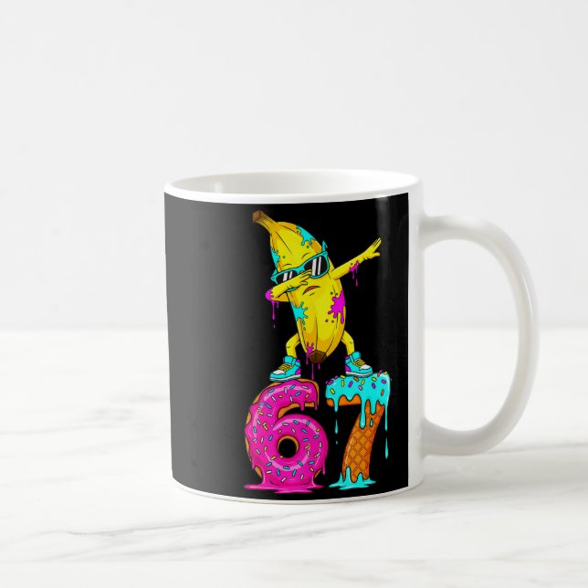 Mug Dabbing Banana 67 Ice Cream Drip Funny Six Seven M (Droite)