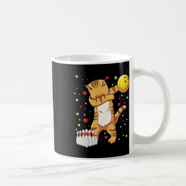 Mug Dabbing Cat Bowling Chemises Drôle Bowling Gift Ca (Droite)