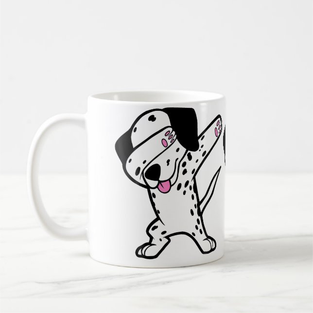 Mug Dabbing Dalmatian Funny Dalmation Dog Dab Dance (Gauche)