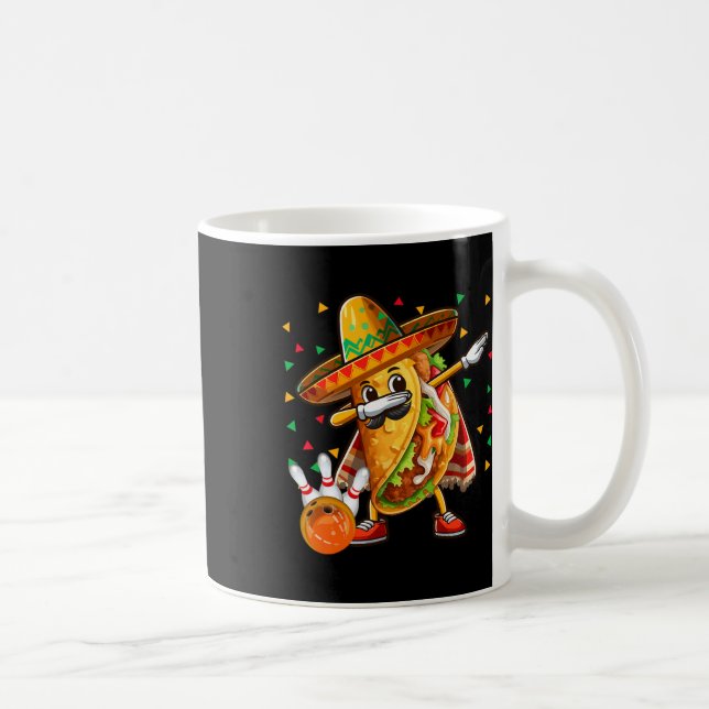Mug Dabbing Taco Jouer Bowling Cinco De Mayo Joueur (Droite)