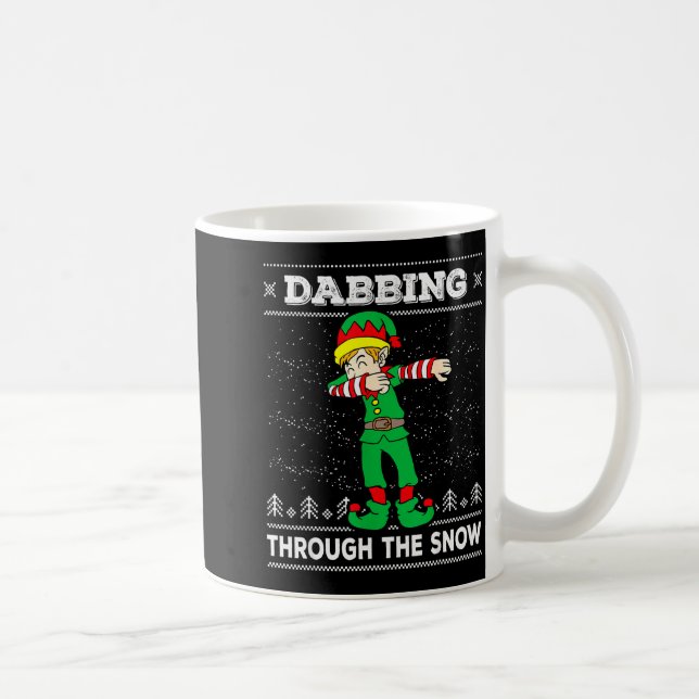 Mug Dabbing Through The Snow Elf Dab Ugly Christmas Sw (Droite)