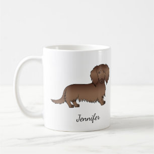 Mug Dachshund à longs poils au chocolat Chien de dessi