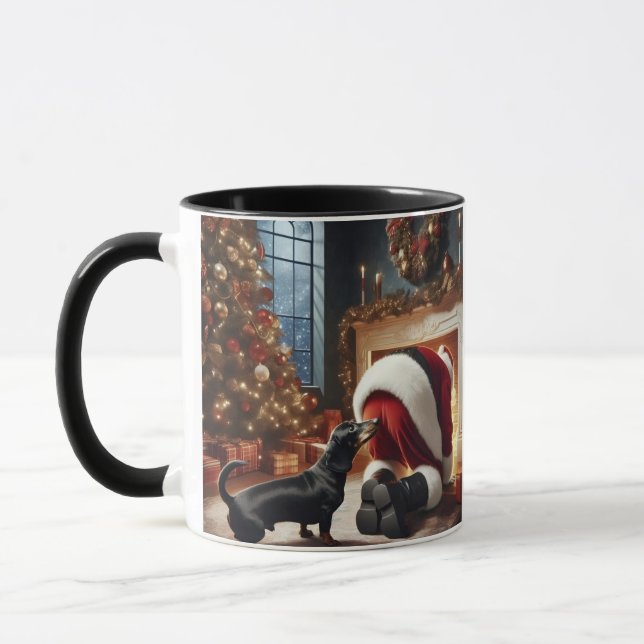 Mug Dachshund and Santa  (Gauche)