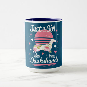 Mug Dachshund Design, Juste Une Fille Qui Aime Les Dac