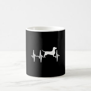 Mug Dachshund Doxie Weenie Heartbeat Chien Maman Papa