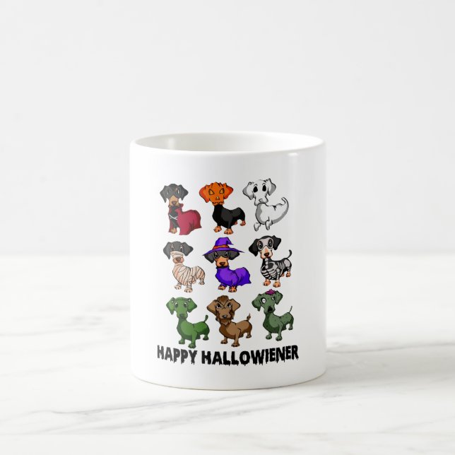 Mug Dachshund Halloweiner Halloweiner drôle Chien drôl (Centre)