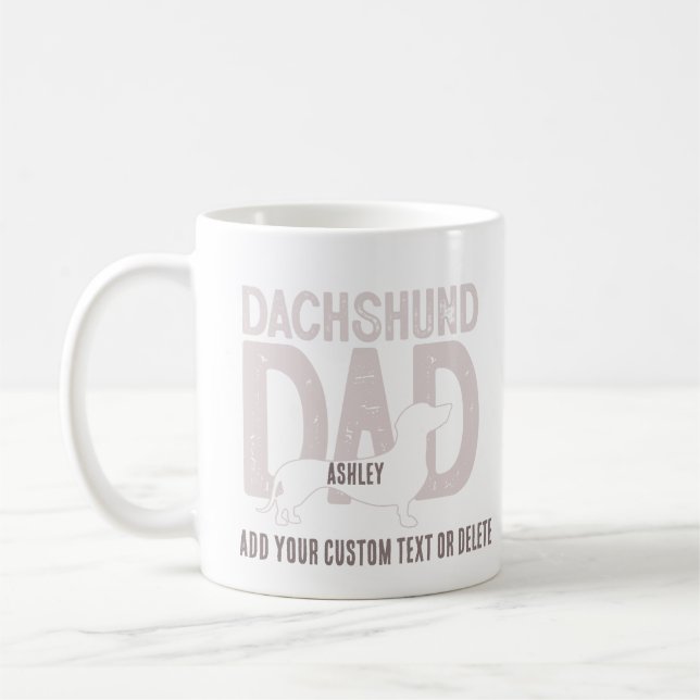 Mug Dachshund Papa Chien Papa Cadeau (Gauche)